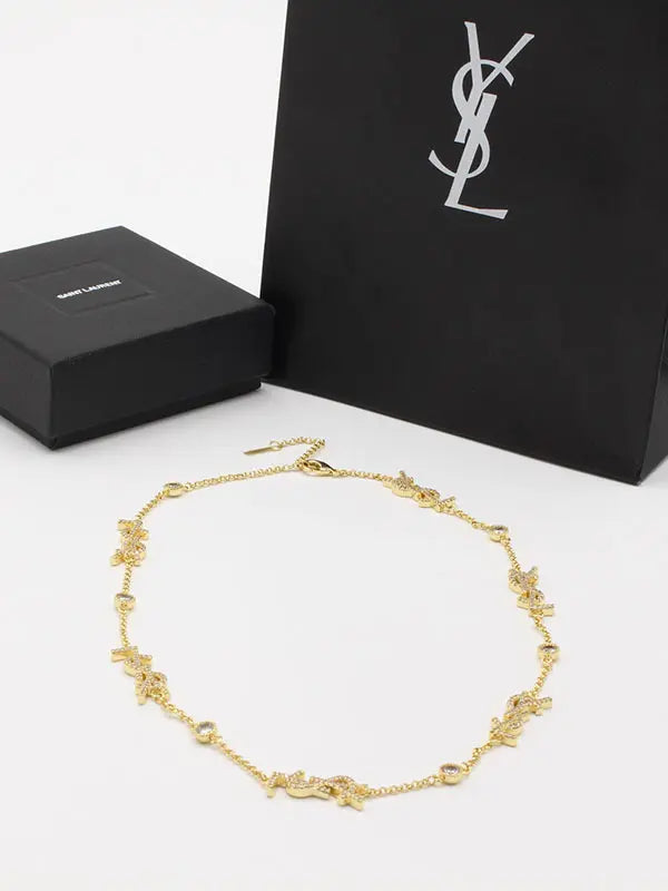 سلسال ايف سان لوران لولو كبير لوقو سلسال ysl