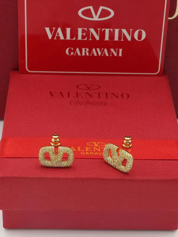 حلق فالنتينو وسط كرستال حلق VALENTINO