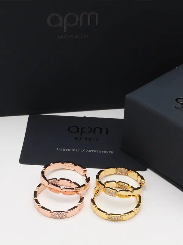 حلق اي بي ام الجديد هاف زركون وسط لوقو حلق APM