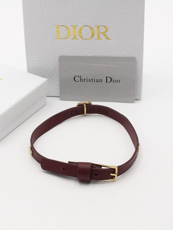 اساور جادور ديور جلد عنابي اسواره dior