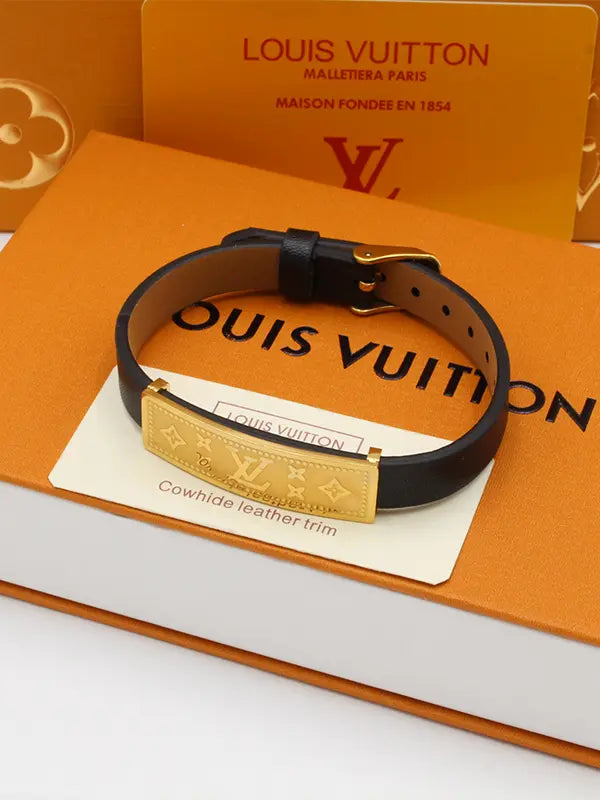 اساور لويس فيتون جلد اسود اسواره louis vuitton