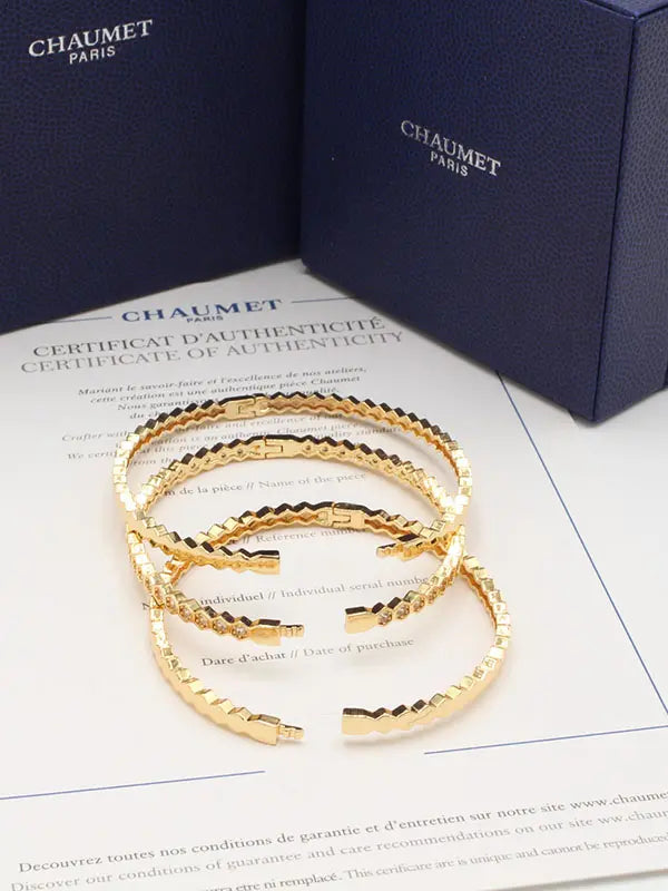 اساور شومية 3 قطع ملونه مقاس 17 اسواره chaumet