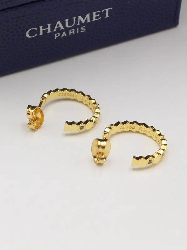 حلق شومية مدور صغير زركون ماستر حلق chaumet