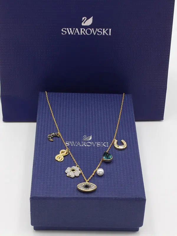 سلسال سواروفسكي نيو ايز لوقو سلسال Swarovski