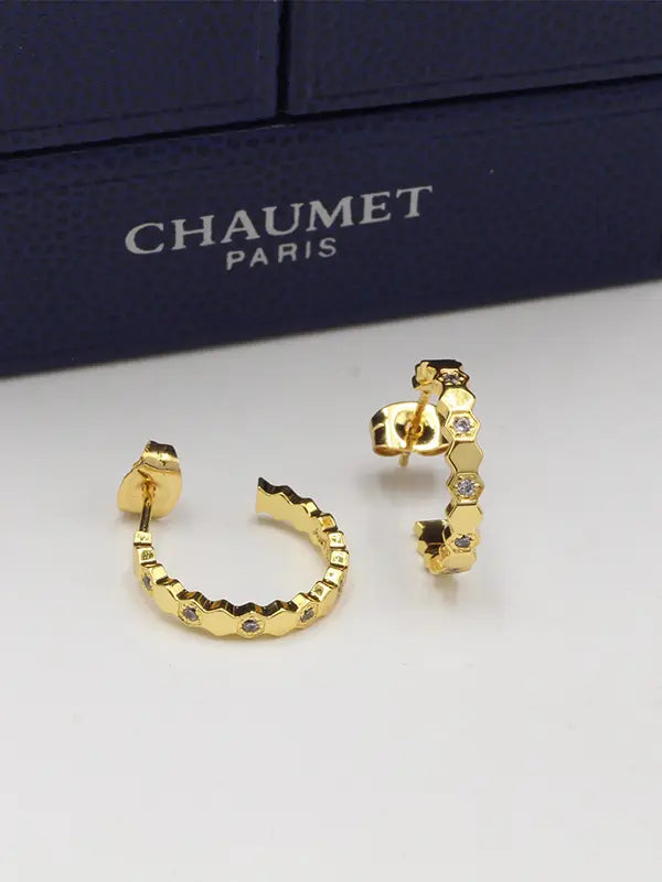حلق شومية مدور صغير زركون ماستر حلق chaumet