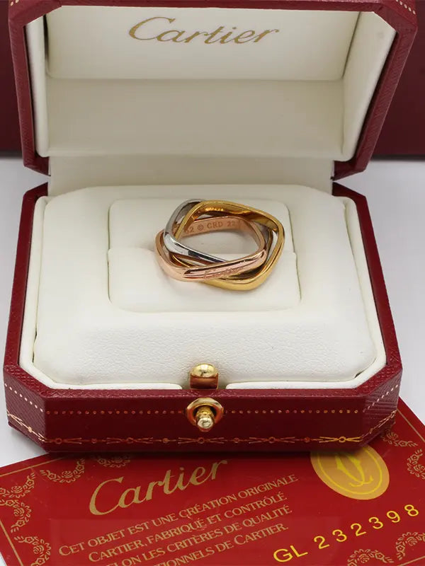 خاتم كارتير نسائي سكوير فيرجن لوقو خواتم CARTIER ذهبي 7