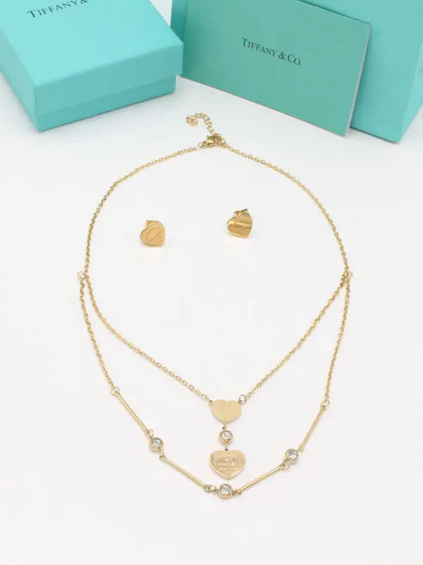 طقم تيفاني ميتال دبل شاين اطقم tiffany