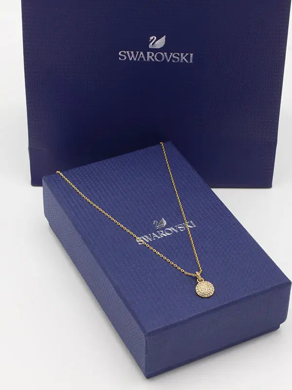 سلسال سواروفسكي سيركل ستون ناعم لوقو سلسال Swarovski