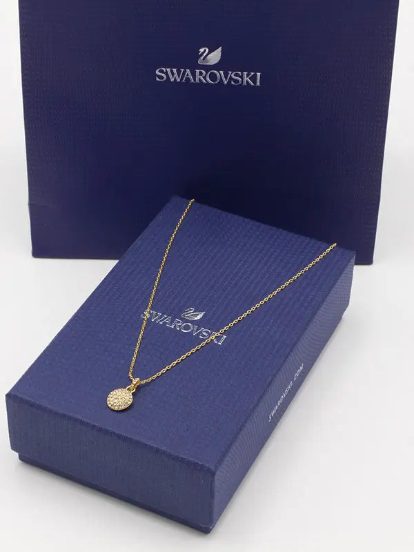 سلسال سواروفسكي سيركل ستون ناعم لوقو سلسال Swarovski
