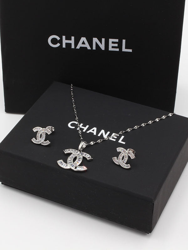 طقم شانيل زركون لوقو اطقم chanel