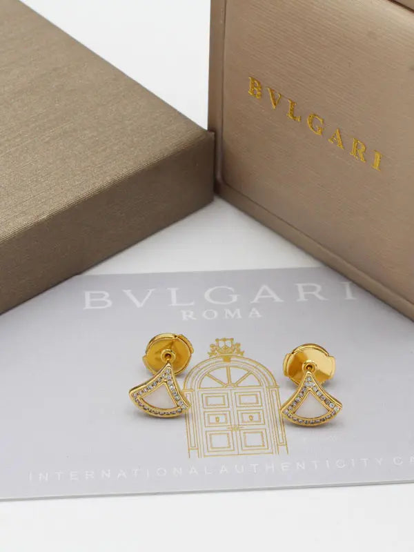 حلق بولغاري صغير ماستر وايت حلق bvlgari ذهبي
