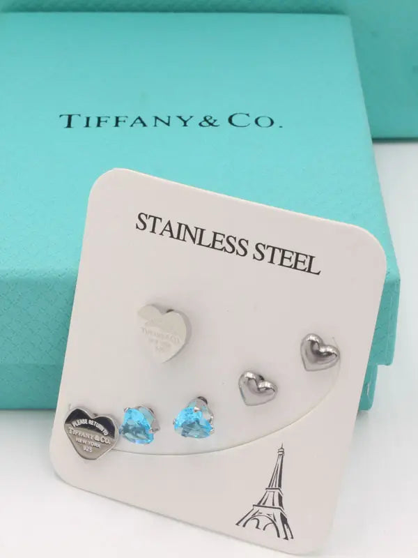 حلق تيفاني 3 ازواج حلق tiffany