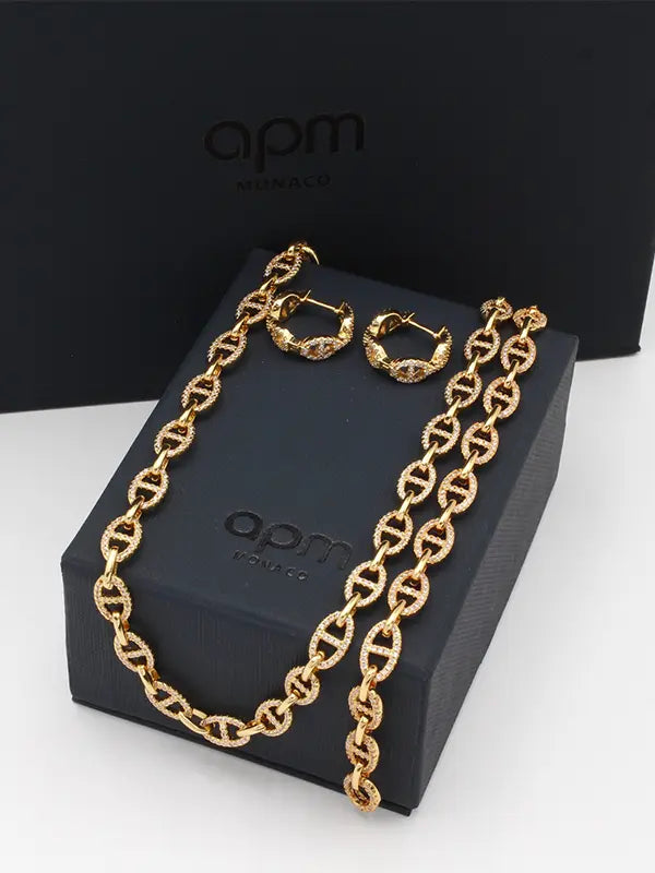 طقم apm زركون فضي لوقو اطقم APM