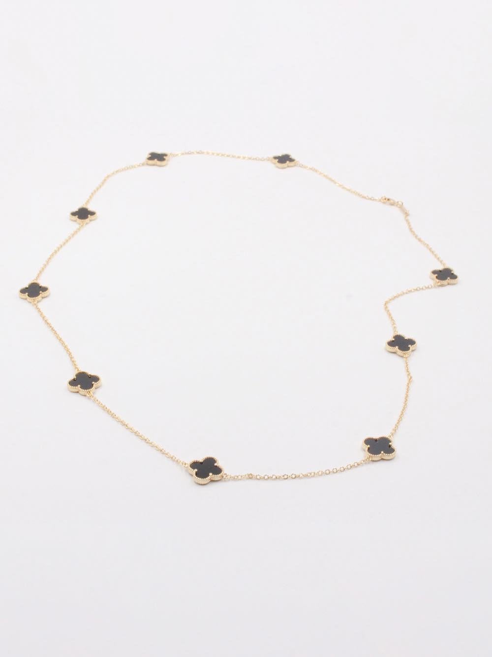 سلسال فان كليف طويل وذ لوقو سلسال van cleef اسود