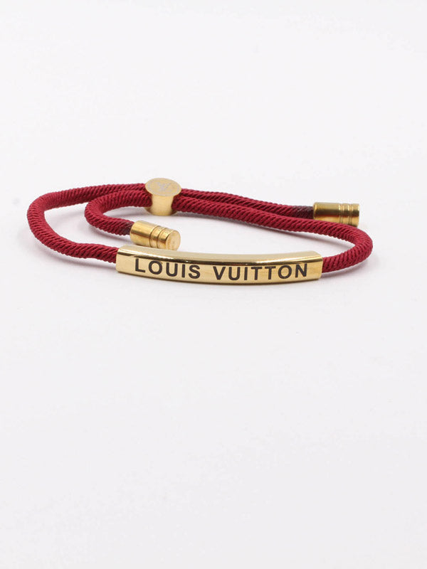اسواره لويس فيتون ليذر لوقو SLIM اسواره louis vuitton عنابي ذهبي