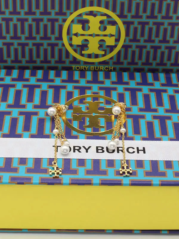 حلق توري بورش طويل لوقو حلق tory burch