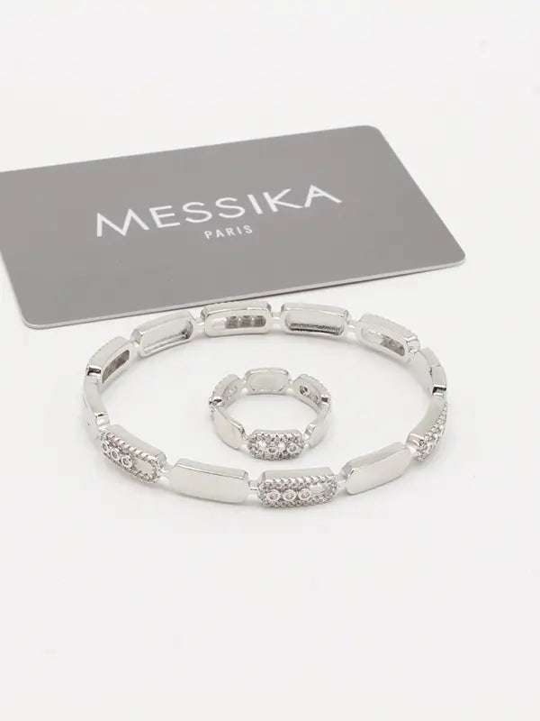 اسواره وخاتم ميسيكا زركون 794 اسواره van cleef فضي 6