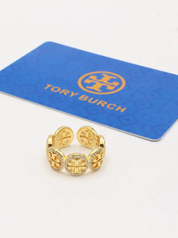 خاتم توري بورش زركون سيركلز ماستر خواتم tory burch ذهبي