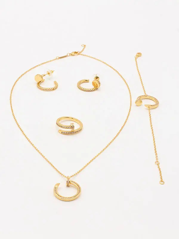 طقم كارتير مسمار ناعم 3 قطع زركون اطقم CARTIER