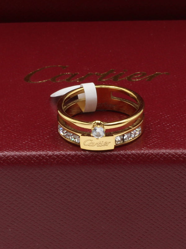 خاتم كارتير ستون وذ لوقو خواتم CARTIER ذهبي 6