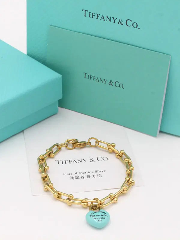 اسوارة تيفاني ميتال بلو هارت اسواره tiffany
