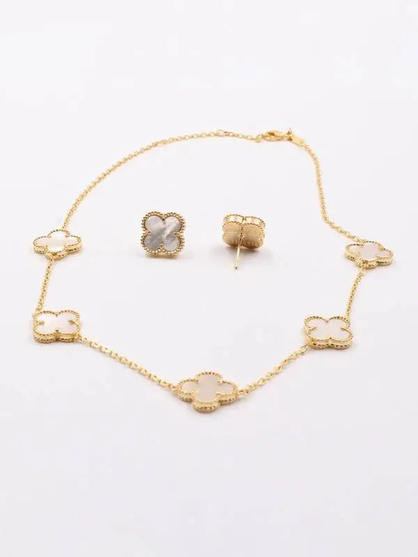 طقم فان كليف شيل 2 قطع اطقم van cleef ابيض