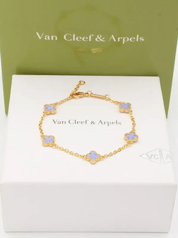 اساور فان كليف لوقو صغير اسواره van cleef موف ذهبي