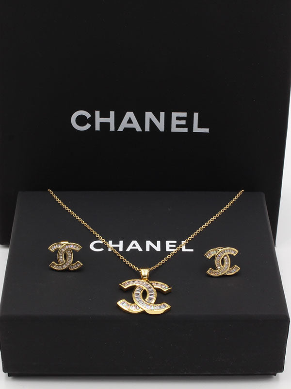 طقم شانيل زركون لوقو اطقم chanel