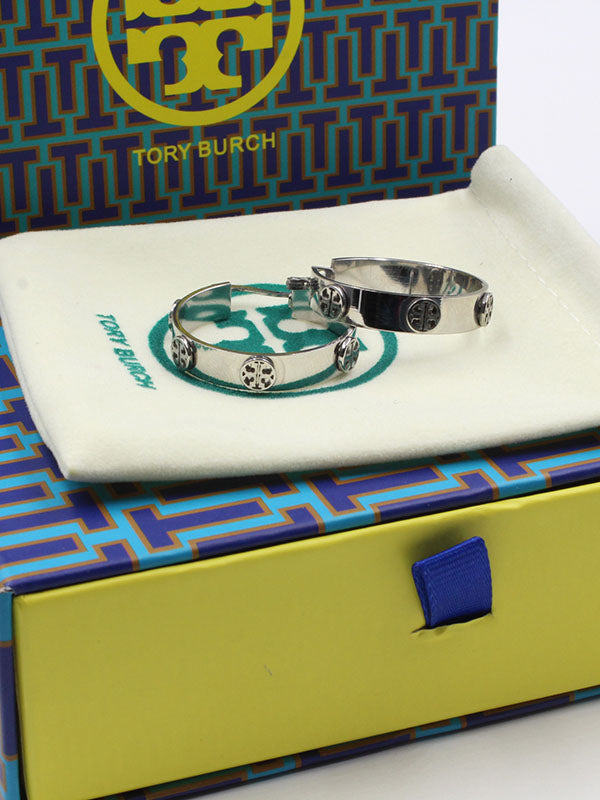 حلق توري بورش سيركل لوقو كبير حلق tory burch