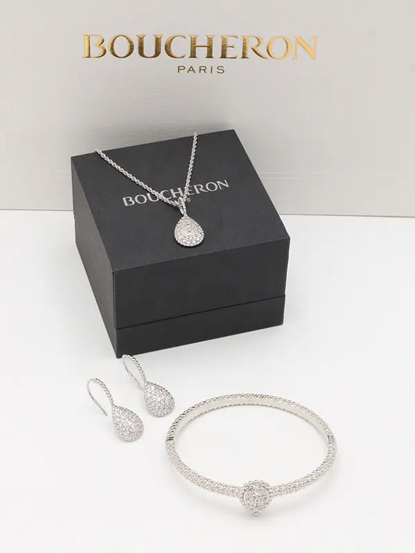 طقم بوشرون 3 قطع زركون اطقم bucheron