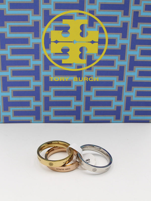خواتم توري بورش 3 قطع خواتم tory burch ملون ذهبي 6