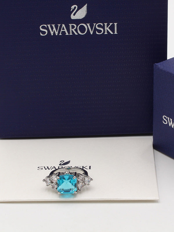 خاتم سواروفسكي بيق بلو سكوير خواتم Swarovski