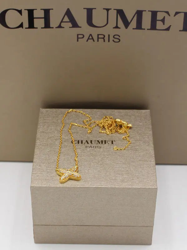 سلسال شوميه زركون فضي سلسال chaumet
