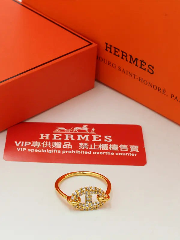 خاتم هيرمز الجديد زركون لوقو خواتم HERMES