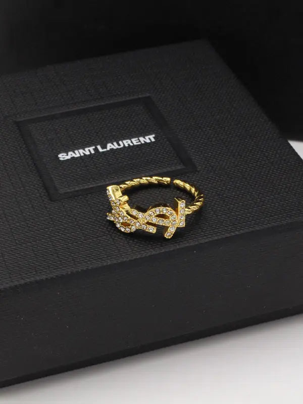خاتم ايف سان لوران الجديد 518 خواتم ysl ذهبي