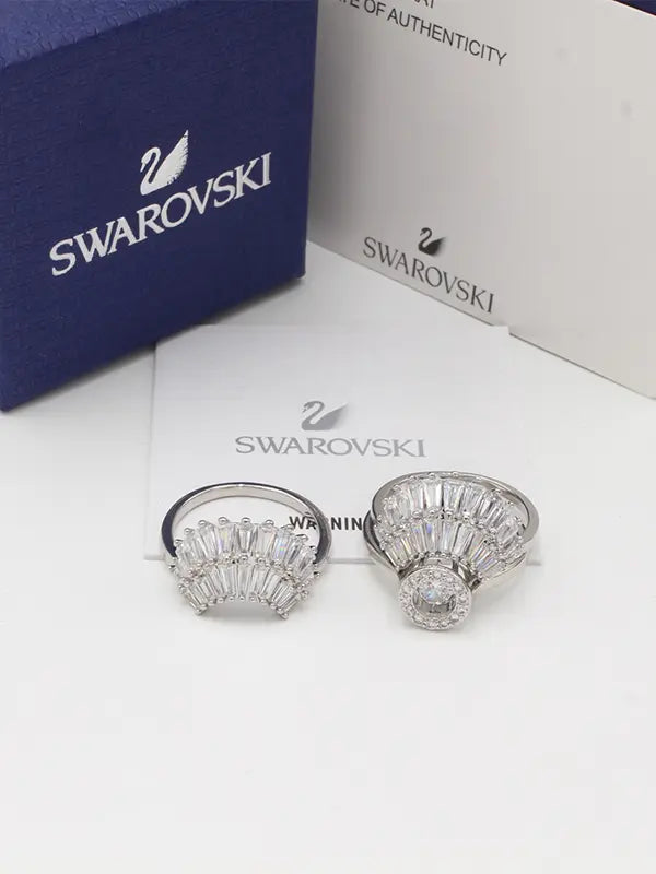 خاتم سواروفسكي الهبه فضي زركون خواتم Swarovski