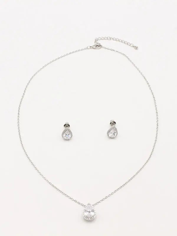 طقم دمعه زركون ناعم اطقم Swarovski