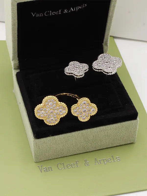 خاتم فان كليف وردتين ماستر خواتم van cleef