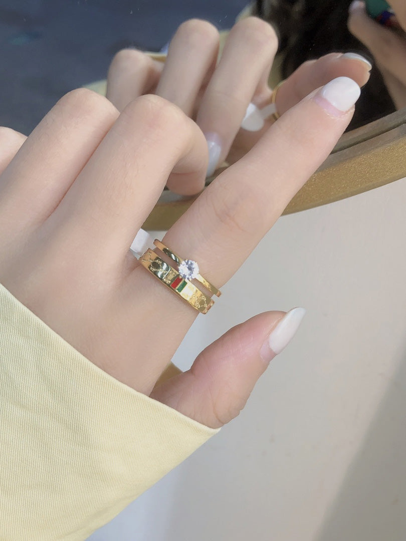 خاتم قوتشي سوليتير خواتم gucci