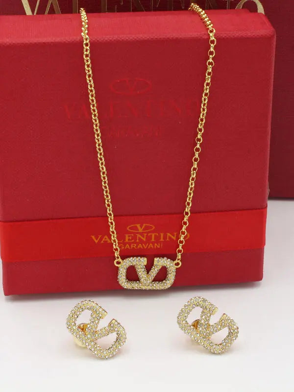 طقم فالنتينو زركون كريستال 2 قطع ماستر اطقم VALENTINO