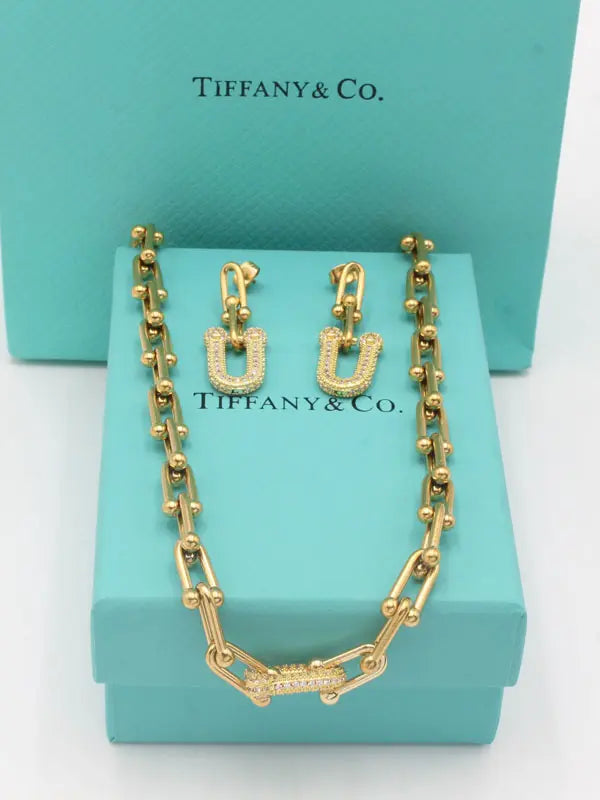 طقم تيفاني الجديد زركون 2 قطع اطقم tiffany
