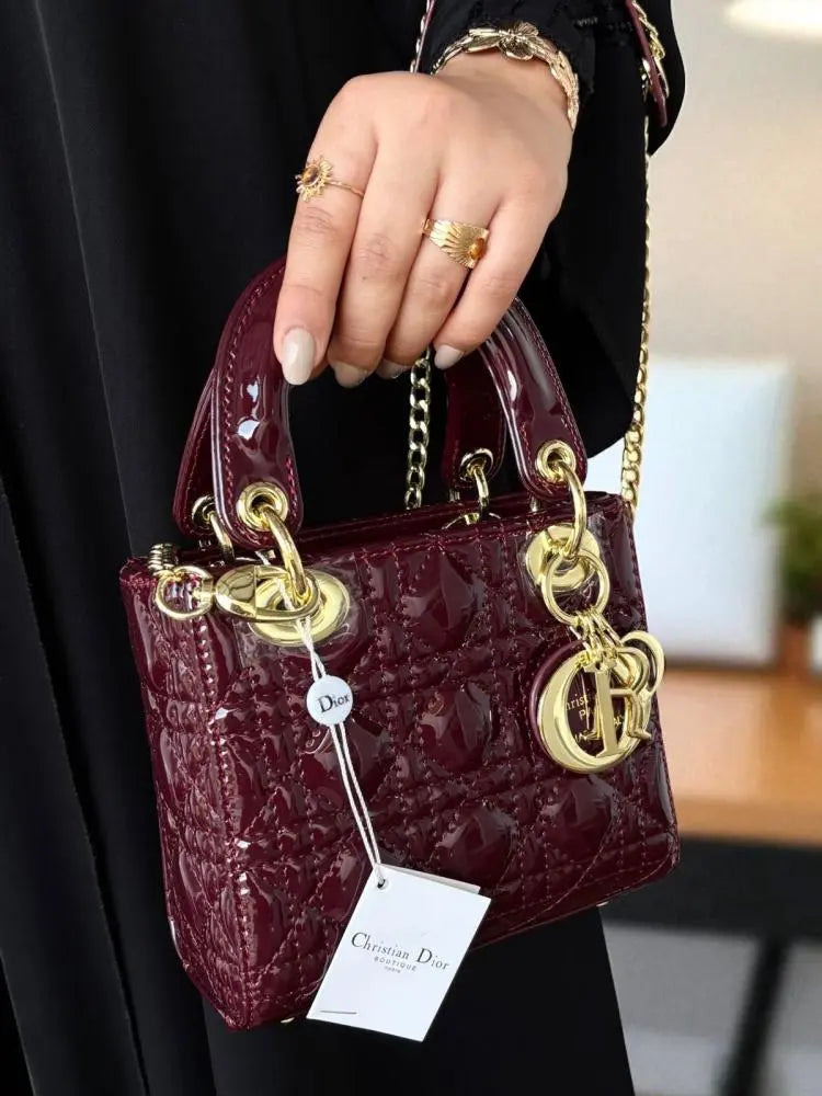 شنطة ليدي ديور الماستر شنط وحقائب dior bags عنابي
