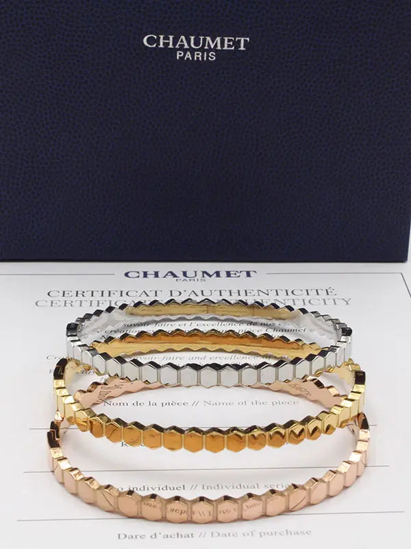اساور شومية 3 قطع ملونه فلات اسواره chaumet