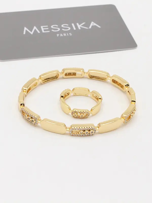 اسواره وخاتم ميسيكا زركون 794 اسواره van cleef ذهبي 6