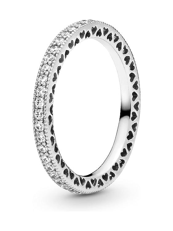 دبلة ناعمة قلوب خواتم jewel فضي 5