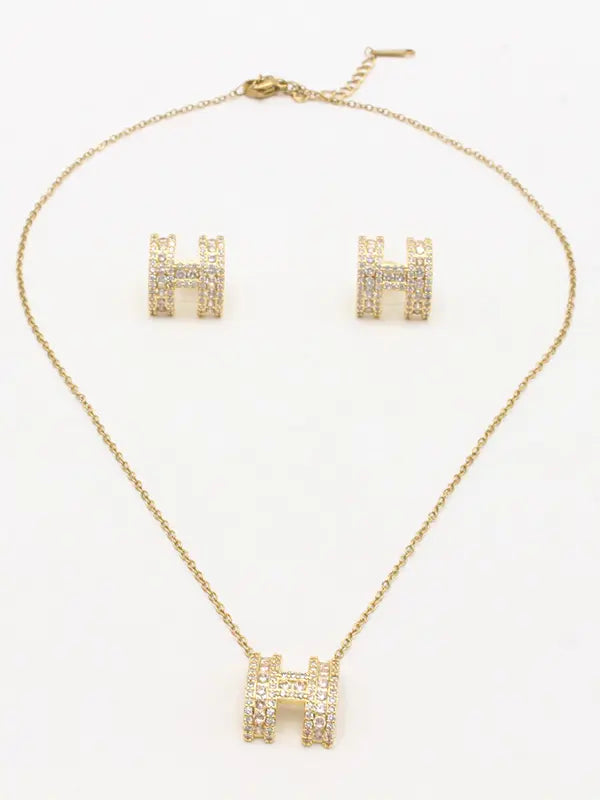 طقم هيرمز زركون ناعم 2 قطع اطقم HERMES ذهبي