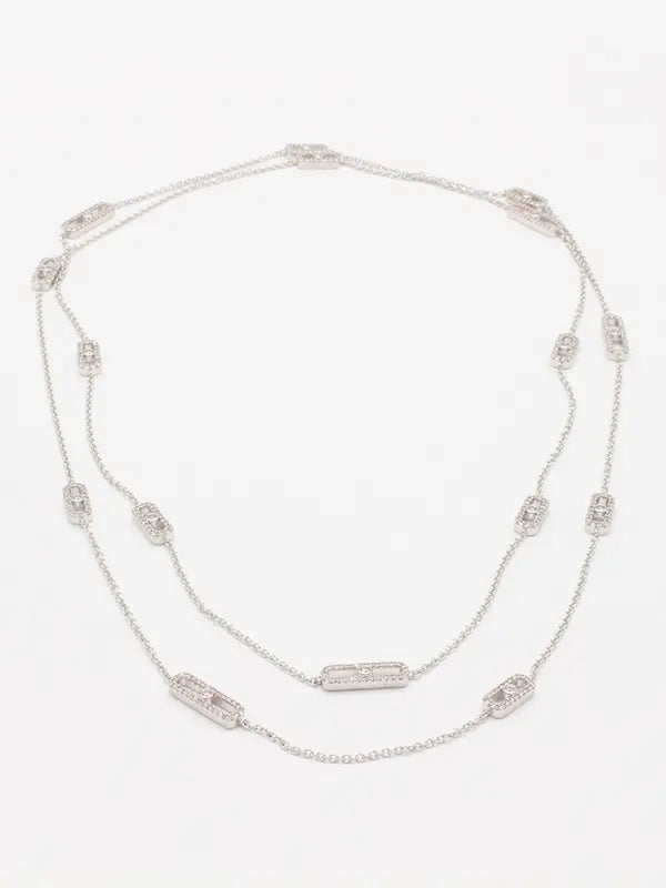 سلسال ميسيكا زركون لوقو طويل سلسال messika