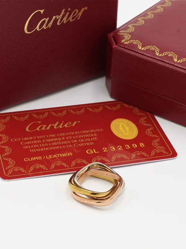 خاتم كارتير نسائي سكوير فيرجن لوقو خواتم CARTIER