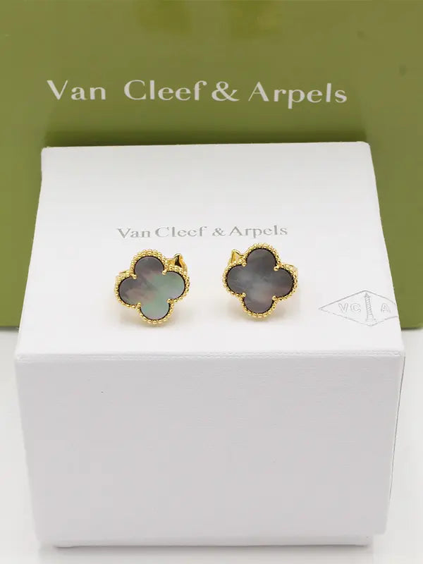 حلق فان كليف كبس الماستر حلق van cleef رمادي ذهبي