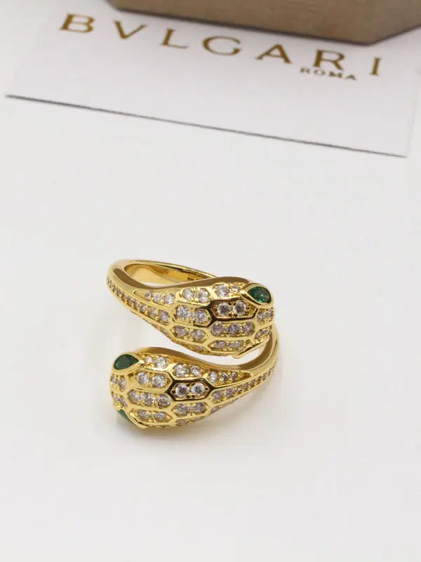 خاتم سنيك بولغاري ماستر زركون قرين ايز خواتم bvlgari